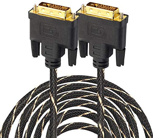 ZZjingli Accessoires informatiques DVI 24 + 1 mâle vers DVI 24 + 1 Pin Adaptateur mâle Grille de câble (0,5 m) (Color : 15m)