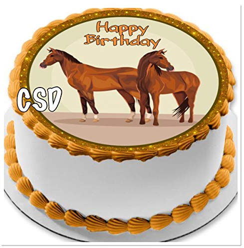 Tortenaufleger Pferde, Zuckerpapier, Tortenbild, Geburtstag