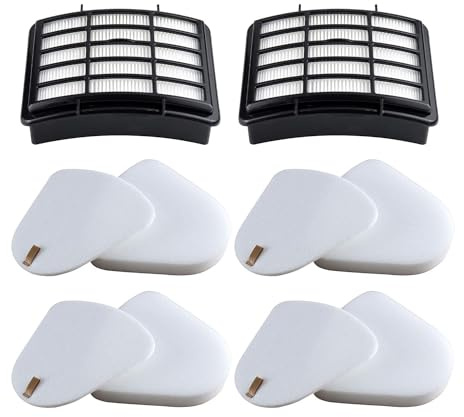 2 HEPA + 4 Foam & Felt Filters Compatible with Shark Navigator Lift-Away Deluex NV350, NV351, NV352, NV355, NV356E, NV357, NV360, NV370, NV391, UV440, UV490, UV540, Part # XFF350 & XHF350