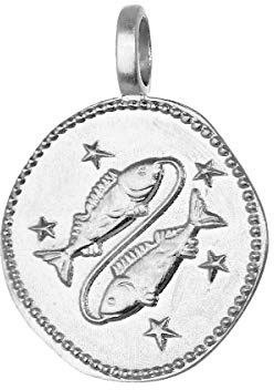NKlaus Piscis signo zodiacal plata de ley 925 16mm colgante horóscopo 1673
