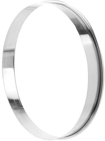 Cabilock 9 Inch Stainless Steel Pizza Feeding Ring High Temperature Resistant Non-Stick Metal Baking Tool for Pizza Making and Kitchen Use