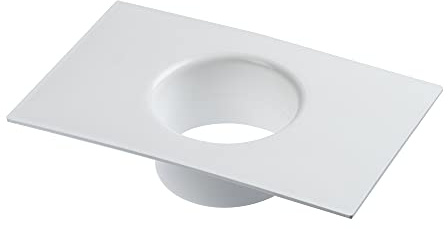 Steinberg14 White Ø 100mm / 4inch Round Plastic Adapter for Ventilation, Connector Flange, Wall Plate with Spigots