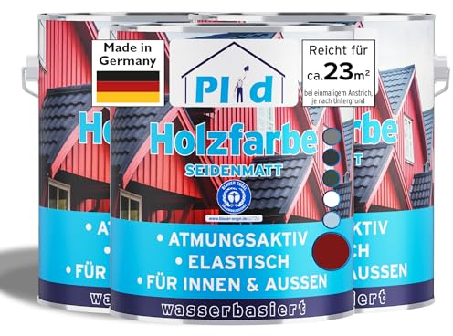 prinzcolor Barniz para madera de alta calidad, color rojo sueco 2,25 l