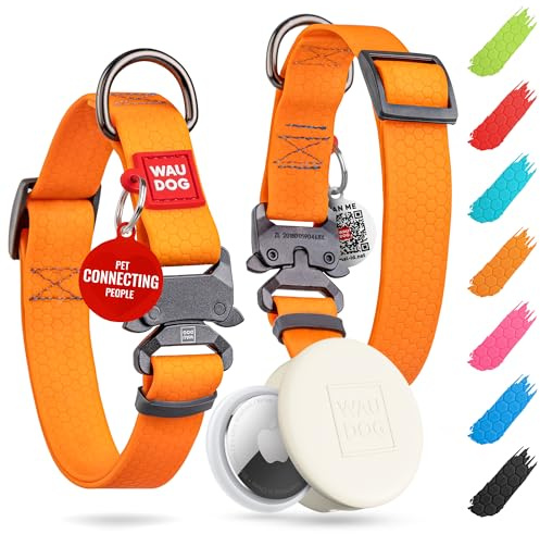 WAUDOG Halsband Hund Wasserfest Verstellbar für Große, Mittelgroße und Kleine Hunde - Welpen Halsband