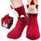 BINXWA calcetines termicos mujer, calcetines antideslizantes invierno, calcetines divertidos con caja de regalo - originales regalitos navideños, Talla única
