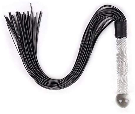 Canarea Peitsche sex sm Flogger Erotik Leder mit Glasgriff Flogger Peitsche für SM Sex Strap Flogger Wildleder Sexspielzeug Cosplay für SM-Spiele