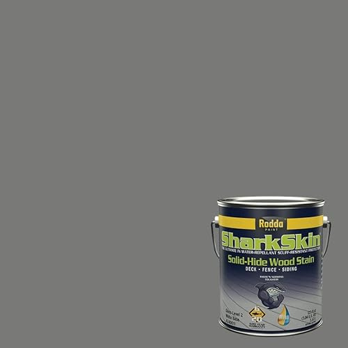 Rodda Paint SharkSkin Deck and Siding Solid Wood Stain, 1 Gallon, Graphite (4240031-EX166/Graphite)
