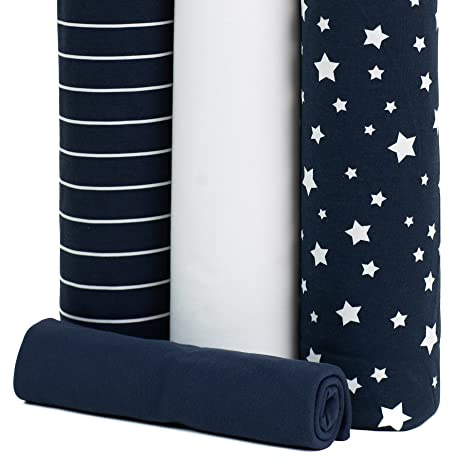 PAWOTEX Jersey stoff meterware Kinder Baumwollstoff meterware jerseystoff meterware zum nähen Baby jersey stoff kinder mädchen winter dicker 100% Baumwolle Öko-Tex mädchen jungen zum Nähen 150cmx50cm
