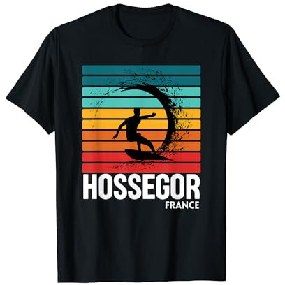 Surf Hossegor Frankreich Beach Vintage Retro Surfen T-Shirt