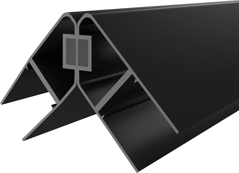 KRAUS Premium Duschdichtung DD-43 Magnet- Duschtürdichtung für 10mm Glasstärke à 2000mm in schwarzer Optik Duschdichtungen für Duschtüren & Duschkabinen Dichtungen für 90° & 180° anwendbar