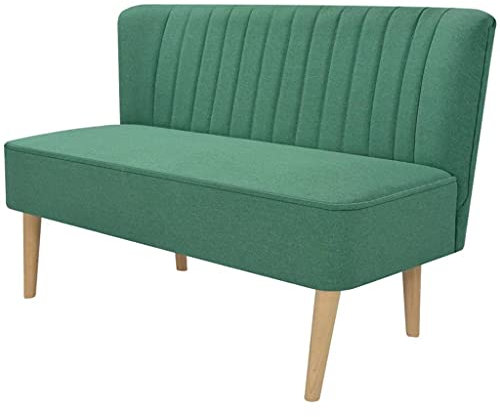 Makastle Sofa 2 Sitzer Couch Polstersofa Lounge Bank Küchensofa Sitzbank Polsterbank Sofa Küchenbank Sofabank Sitzmöbel Wohnzimmer, 117 x 55,5 x 77 cm Grün
