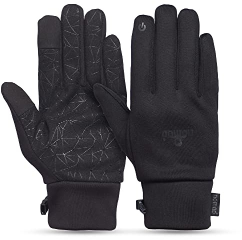 NOMAD® Softshell-Handschuhe | Schwarz | Anti-Rutsch | Warm und flexibel | Anti-Rutsch-Druck | Touchscreen | Herren & Damen