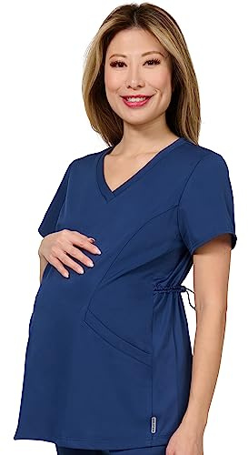 Evolution Scrubs Women's 4-Way Stretch Maternity V-Neck Top