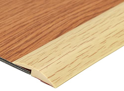 GELINTONG Striscia di soglia di porta di pavimento in PVC Vinile, adesivo per finiture di moquette, profilo di transizione, barra di moquette, adatto per pendenza di soglia di 3 mm.