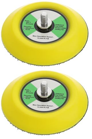 The Lord of the Tools 2 Pezzi M6 Tampone Per Lucidatura Filo 12000 Giri/min Carta Vetrata Con Supporto In Velluto Levigatrice Pneumatica Disco Adesivo Levigatura Telaio Utensili Elettrici 75mm