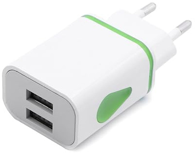 Mikinona Cargador De Viaje con Forma De Doble USB Adaptador De Pared para Exterior Interior