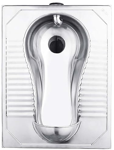 DLAZUM Toilettes à la Turque en Acier Inoxydable 304, Ensemble de réservoirs d'eau pour Fosse à Squat, urinoir à Induction, Toilettes publiques, déodorant pour urinoir à Squat (Robinet de Chasse d'