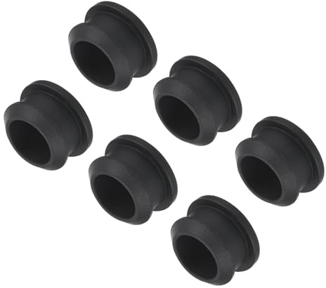 QUARKZMAN Tapones de Cierre de Silicona de Sellado 17mm Negro 6pcs | Tapón para Agujeros Silentblock Cubierta Tapa Ciego Tipo Empotrado Redondo para Estantes Armarios Gabinete Muebles