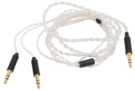 VBESTLIFE Kopfhörer-Upgrade-Kabel, 3,5 Mm auf Dual 3,5 Mm Loses Ersatz-Kopfhörerkabel für T1 II T5, für MDR Z7, für Sundara, für Arya, für Ananda