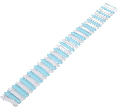 IWOWHERO Dekorativer Mini Gartenzaun Hellblau-weiß Aus Flexiblem Material Stabiler Miniaturzaun Für DIY Gartendeko Puppenhäuser Mikro-landschaften Und Kleine Pflanzenbereiche