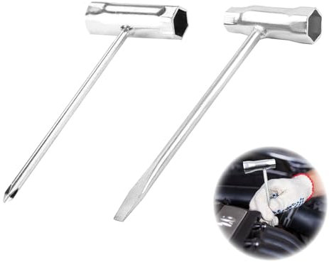 Chiave per Candele,Chiave Combinata,Chiave Magnetica per Candele,Chiave a T,Strumenti per la Rimozione della Candela, Tosaerba Strumento, Per Auto, Riparazioni Auto,13 mm x 19 mm, 2 Pcs