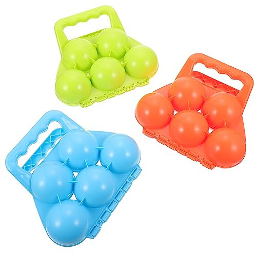 Abaodam 3stücke Teiliges Schneeball-zangen Aus Robustem Kunststoff Kindersicherer Outdoor-Schnee-Clip Für Schnelles Schneeballformen Und Spielerischen Schneespaß Im Freien