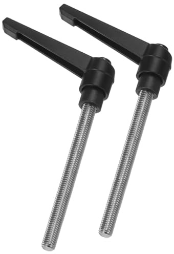 TA-VIGOR Verstellbare Klemmhebelgriffe, M8 x 80 mm, Verriegelung, Schnellspanner, Druckknopf-Ratschenschrauben, 304 Edelstahl, Außengewinde, Bolzen für Maschinen und Geräte, 2 Stück