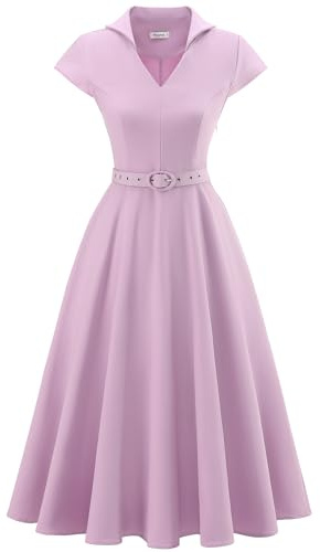 Wedtrend Festliche Kleider für Damen Elegant Ballkleid Vintage 50er Jahre Kleider Cocktailkleid Knielang Abendkleid Kleider Damen WTP30024LilacL