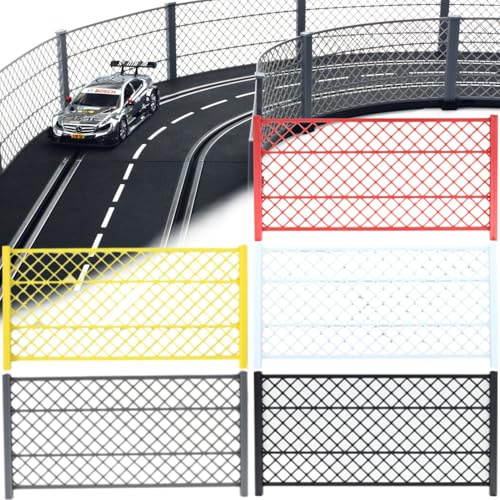 Overdrive-Racing Fangzaun für Carrera Digital 124 132 Evolution - 1m-10m - Grau Schwarz Weiß Rot Gelb - Slotcar Kurven Geraden, Länge:1 Meter, Farbe:Grau