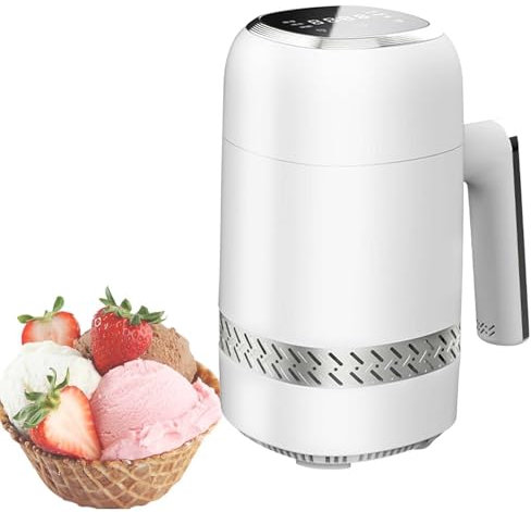 Heladera PortáTil - Con Temporizador Digital, Heladera AutomáTica Para Helado Y Yogur Helado, Heladera Inteligente Para Postres Y Sorbetes De 300 Ml Para El Hogar, Cocina - RefrigeracióN De 60 W