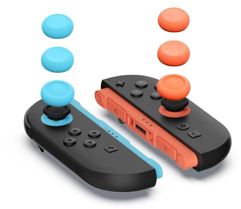 Thumb Grips Designed Compatible with Nintendo Switch 2 (2025), Thumb Grip Caps Compatible with Switch 2, Enhanced Grip, Comfortable & Durable, Grip Button Stick Cover, 3Pairs(6pcs)