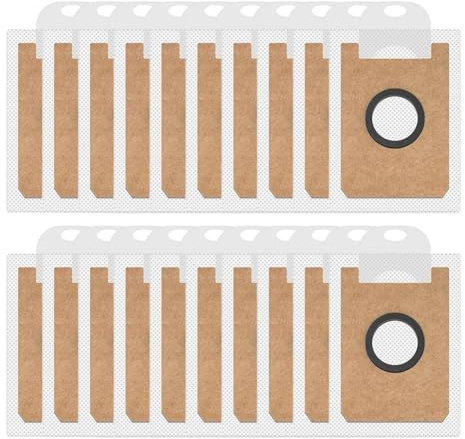 Besttoolifes Lot de 10 sacs à poussière de rechange pour aspirateur robot Ultenic T10 et Elite, filtre 4 couches non tissé, accessoires d'aspirateur de grande capacité, pièces compatibles pour