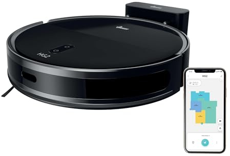 Hoover HG2 Hydro Robot Vacuum Cleaner and Mop, Ultra-Slim - 5000Pa Powerful Suction, Under Furniture Cleaning, Laser Navigation, Vacuum and Mop, Up to 160 Min Runtime, HG Robots App