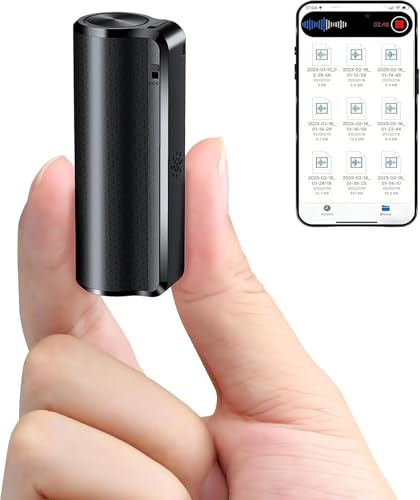 8GB Registratore Vocale Magnetico con Attivazione Vocale, Ricaricabile USB 2600mAh, 365Day Batteria a Lunga Durata, Un Tasto per Registrare, Ideale per Riunioni, Lezioni e Colloqui