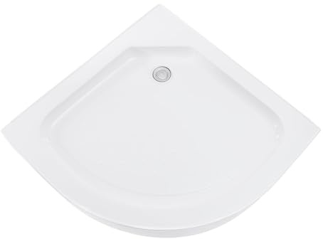 Duschbricka, underbyggd bassäng, duschbricka, solfjäderformad vattentät för olika golvförhållanden 80 x 80 x 14 cm – vit