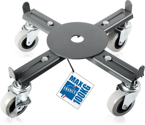 Stimo Pflanzenroller 30-40cm Metall Rolluntersetzer 100kg für den Innen- und Außenbereich Blumentopf Untersetzer mit Rollen eckig ausziehbar