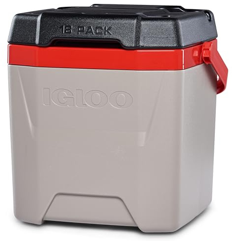 Igloo Quantum 12 Quart Cooler, Sandstone/Red