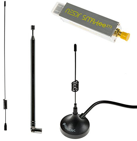 NooElec NESDR SMArTee XTR Bündel - Premium RTL-SDR mit erweitertem Tuning Sortiment, Aluminiumgehäuse, Bias Tee, 0.5PPM TCXO, SMA Input & 3 Antennen. RTL2832U & E4000-basierte Software Defined Radio