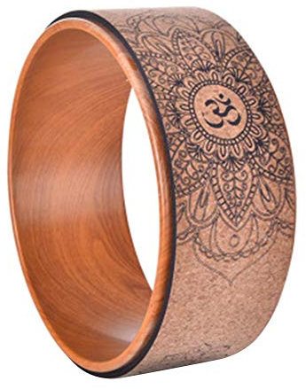 Das Yoga-Rad aus Naturkork, das stabile und rutschfeste Yoga-Rad, das die Dehnung der Rückenbeuge verbessert, verbessert die Körperhaltung und die Belastbarkeit auf bis zu 200 kg