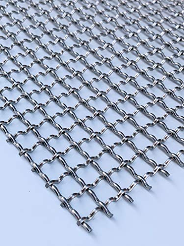 Edelstahl Wellengitter Gitter aus V2A 2mm dick Drahtgitter Wellgitter NEU günstig (500 mm x 400 mm)