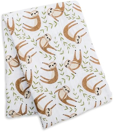 Lulujo Moderne Puckdecke aus atmungsaktivem Baumwoll-Musselin, für Mädchen und Jungen | 119 x 119 cm | weicher zu verwenden | ideal für Neugeborene und Kleinkinder