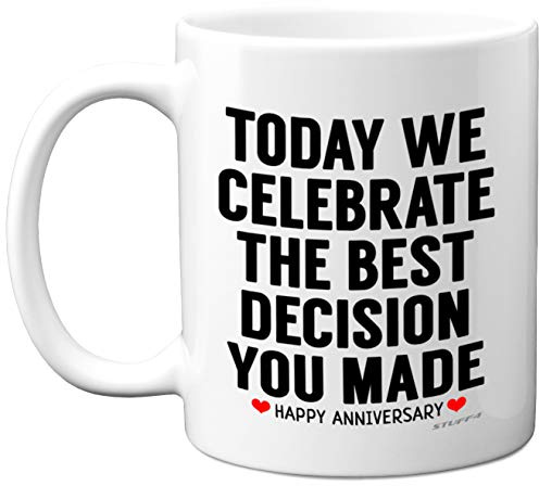 Stuff4 Anniversary Mug for Her or Him, Funny Coffee Mug for Women and Men | 11oz Ceramic Gifts Girlfriend, Presents Boyfriend, Perfect an Anniversary, Christmas, Valentines or a Birthday