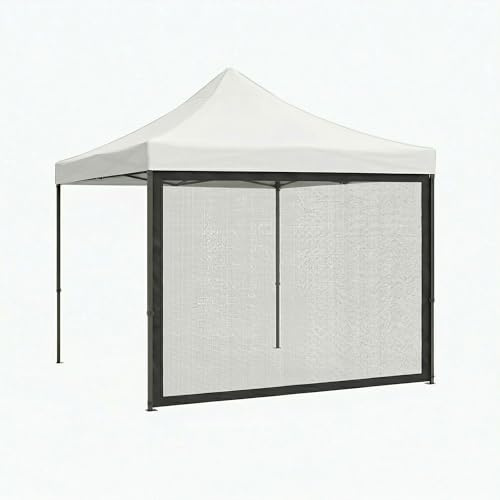 Telo zanzariera per gazebo da giardino. Zanzariera con velcro vari colori. 300X200H cm (Nero)