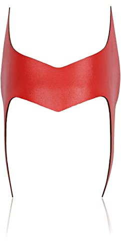 SINSEN Scharlachrote Hexenkrone Kopfbedeckung Wanda Maximoff Kostüm Requisiten Halloween Cosplay Maske für Party Maskerade Zubehör