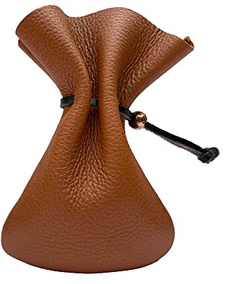 Hulara-echtes Rindsleder Kordelzug Shell Pouch Schrotflinten-Munitions-Aufbewahrungstasche Gewehr-Munitions-Munition-Tasche Gewehr-Patronen-Halter Leder-Munitionstasche für Schrotpatronen