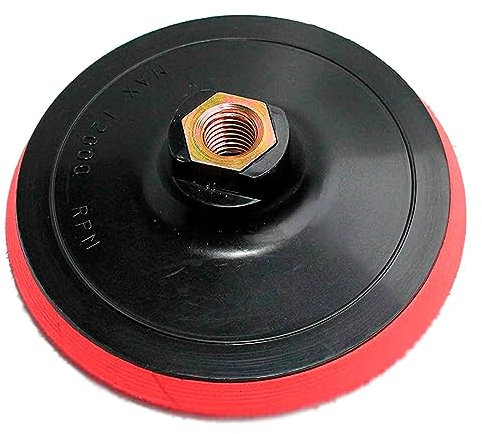 Tradineur - Disco/plato para lijadora - Soporte 125 mm - compatible con pulidoras y amoladores angulares con rosca de 14 mm - 12000 RPM - Color aleatorio