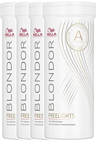 4er Wella Professionals Blondor Freelights Powder Blondierpulver 400 ml
