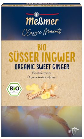 Meßmer Classic Moments Bio Süßer Ingwer | 100% Bio | Kräutertee | 18 Teebeutel