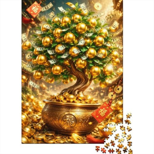 1000 Pieces Mini Jigsaw Puzzle Money Tree for Adults