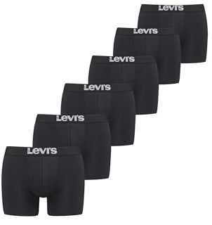 Levi's Boxer, Negro (Black), M (Pack de 6) para Hombre